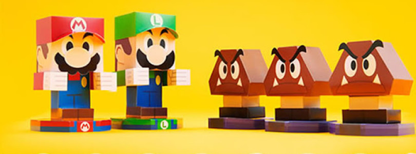 Monte seu próprio Papercraft de Mario & Luigi: Paper Jam